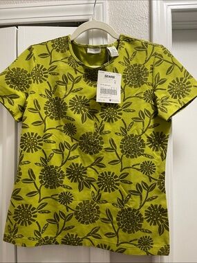Crossroads Green Floral Print Tee S6/8